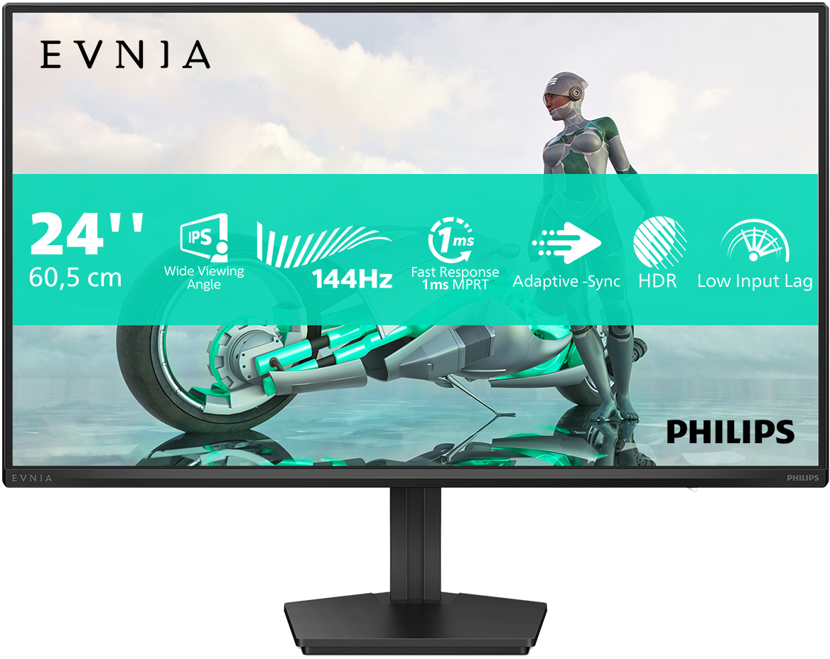 Philips - Monitor Philips EVNIA 3000 23.8" 24M2N3200NF Fast IPS FHD 144Hz 0.5ms Adaptive Sync