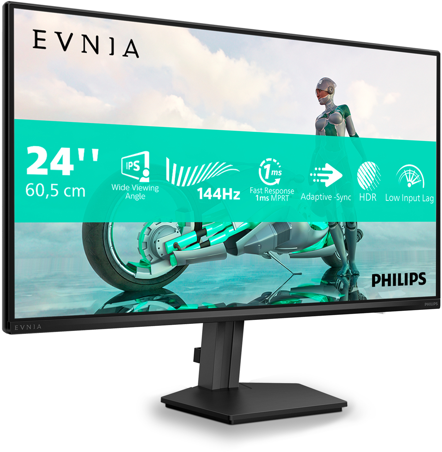 Philips - Monitor Philips EVNIA 3000 23.8" 24M2N3200NF Fast IPS FHD 144Hz 0.5ms Adaptive Sync