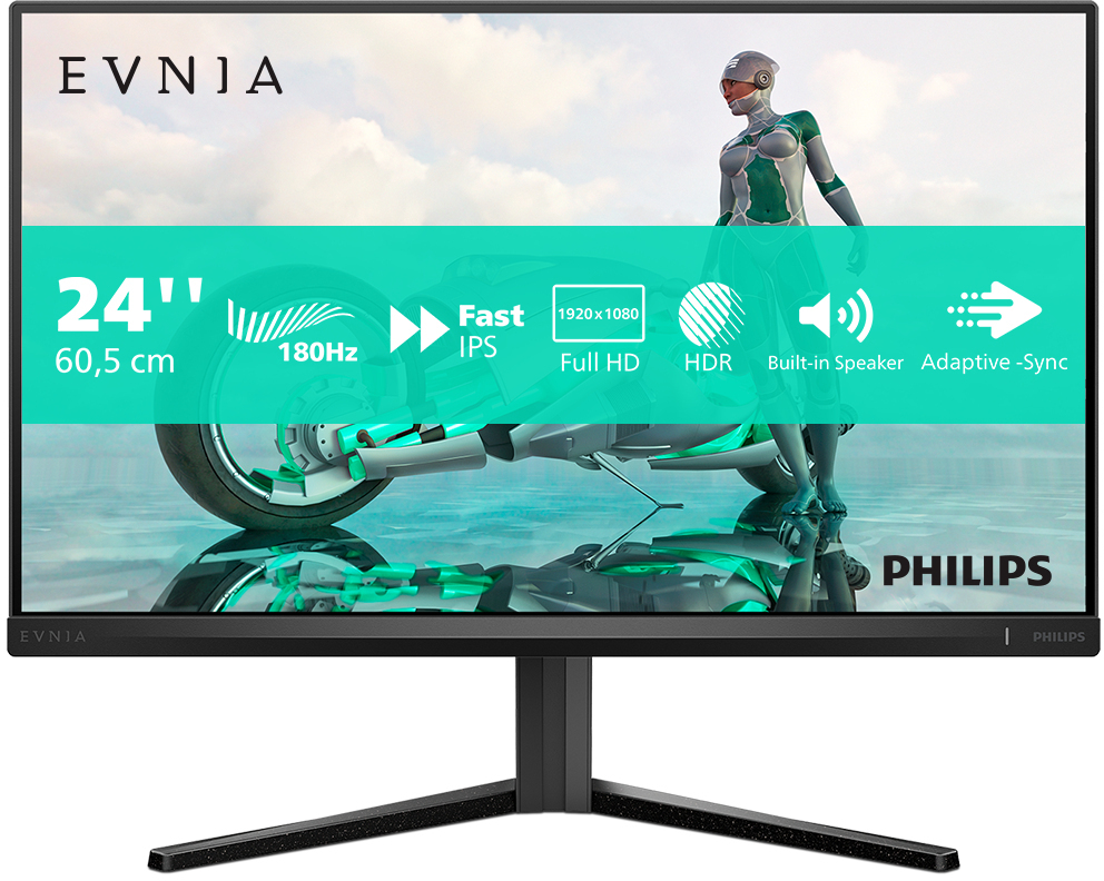 Philips - Monitor Gaming Philips EVNIA 23.8" 24M2N3200S IPS FHD 180Hz 0.5ms HDR10