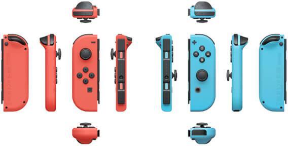 Nintendo - ** B Grade ** Comando Nintendo Joy-Con (set Esq/Dir) Azul Néon/Vermelho Néon