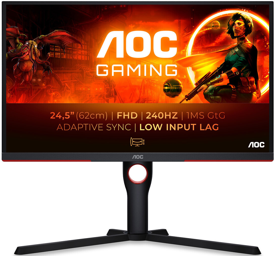 Monitor AOC Gaming 24.5" 25G3ZM/BK VA FHD 240Hz 0.5ms FreeSync Premium