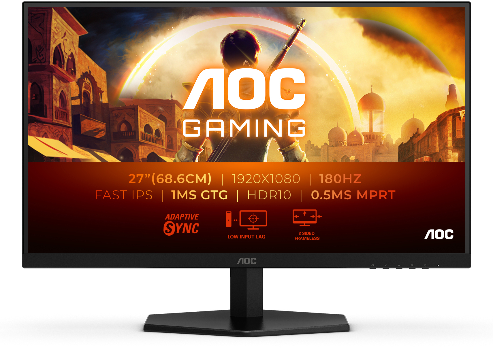 Picture of Picture of Monitor AOC Gaming 27" 27G42E IPS FHD 180Hz 1ms Adaptive Sync