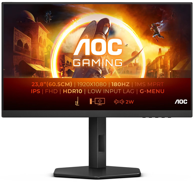AOC - ** B Grade ** Monitor AOC Gaming 27" 27G4X IPS FHD 180Hz 0.5ms HDR10