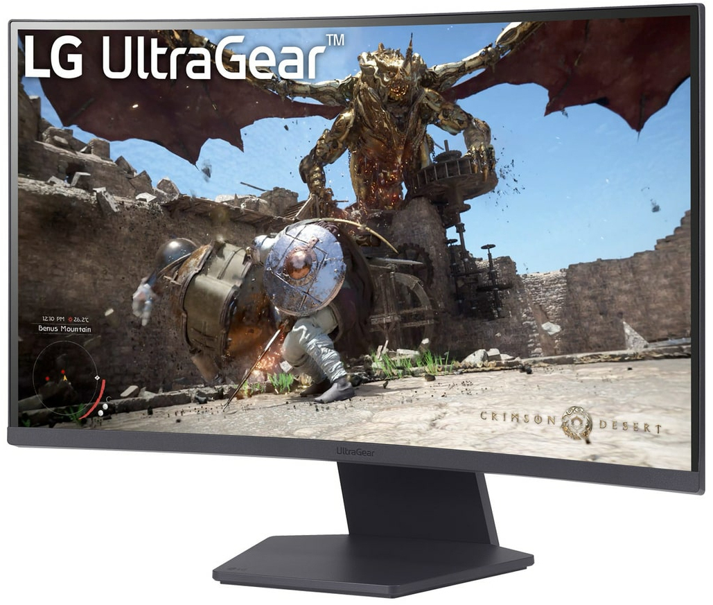 LG - Monitor Curvo Gaming LG UltraGear 27" 27GS60QC-B VA WQHD 180Hz 1ms FreeSync HDR10