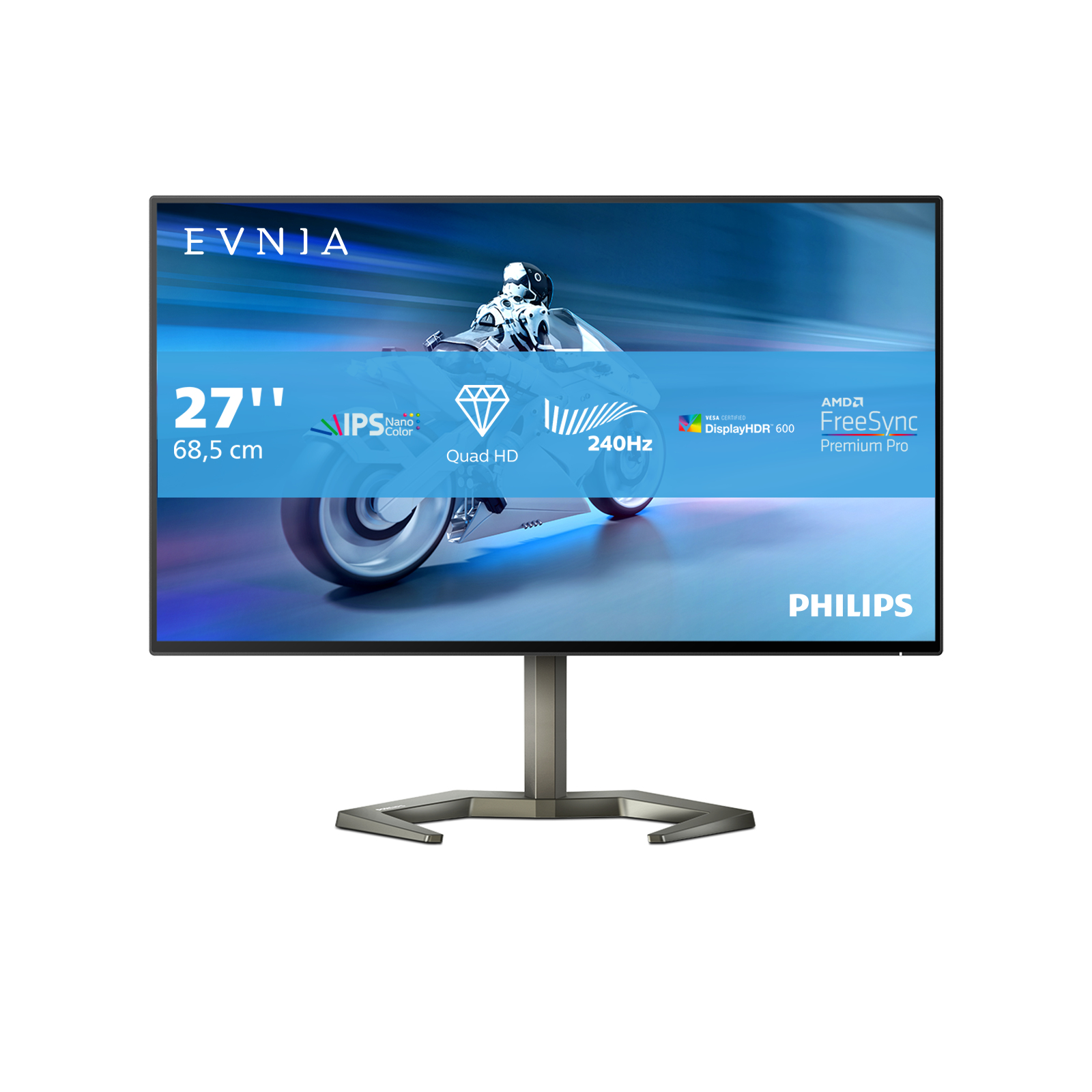 Philips - Monitor Gaming Philips EVNIA 27" 27M1F5500P Nano IPS QHD 240Hz 1ms FreeSync Premium Pro HDR600
