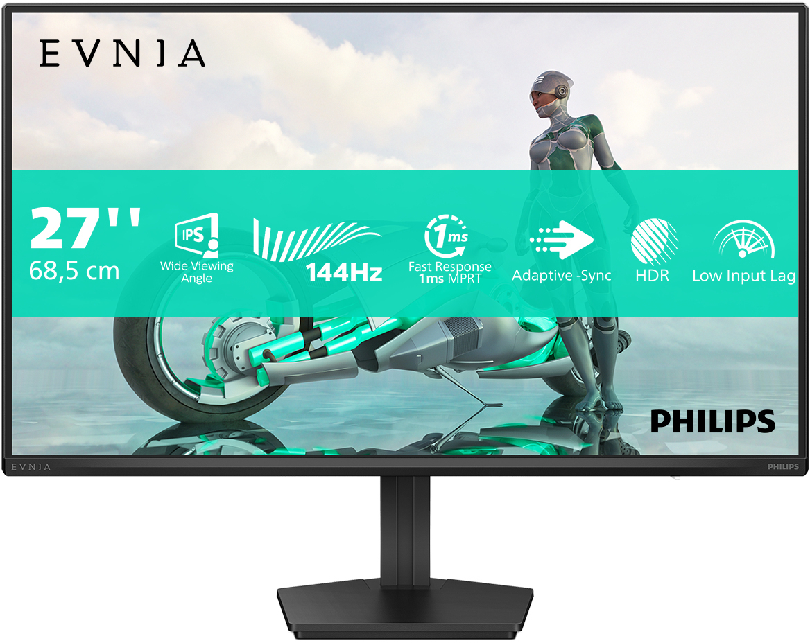 Philips - Monitor Philips EVNIA 3000 27" 27M2N3200NF Fast IPS FHD 144Hz 0.5ms Adaptive Sync