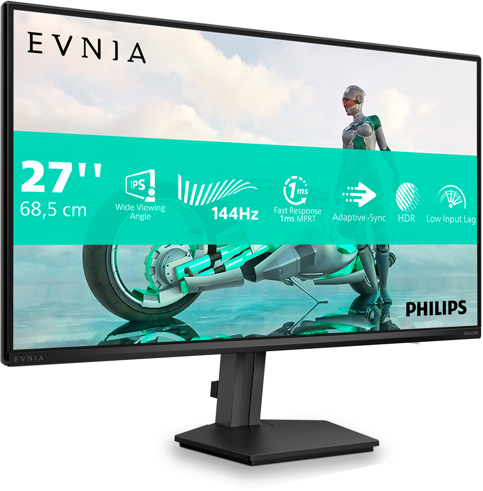 Philips - Monitor Philips EVNIA 3000 27" 27M2N3200NF Fast IPS FHD 144Hz 0.5ms Adaptive Sync