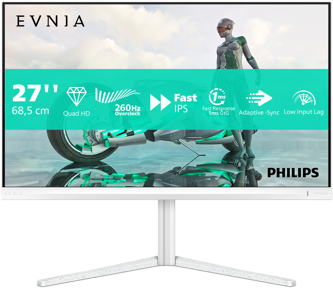Philips - Monitor Philips Série 3000 27" 27M2N3501PA Fast IPS QHD 360Hz 1ms HDR400 Adaptive Sync