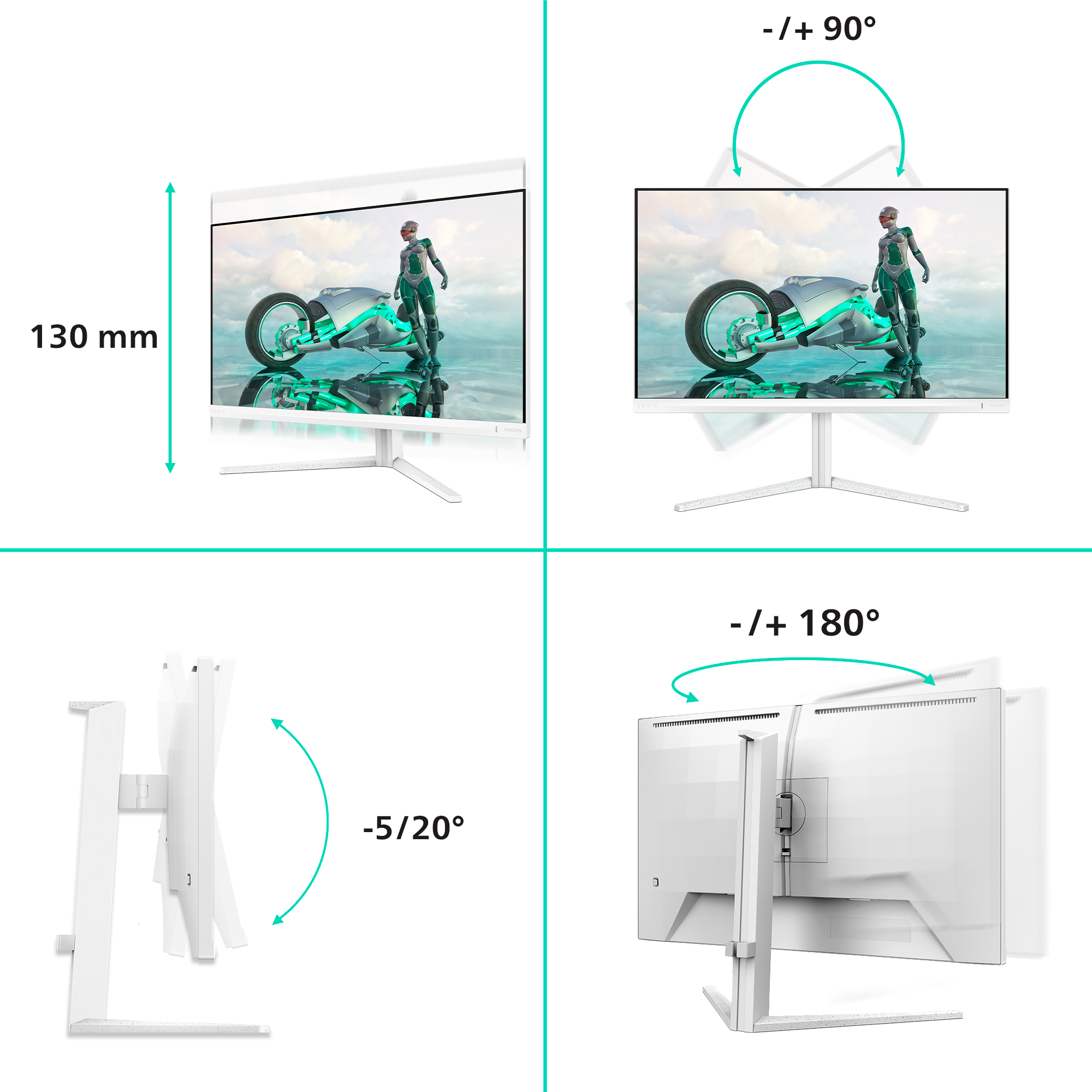Philips - Monitor Philips Série 3000 27" 27M2N3501PA Fast IPS QHD 360Hz 1ms HDR400 Adaptive Sync