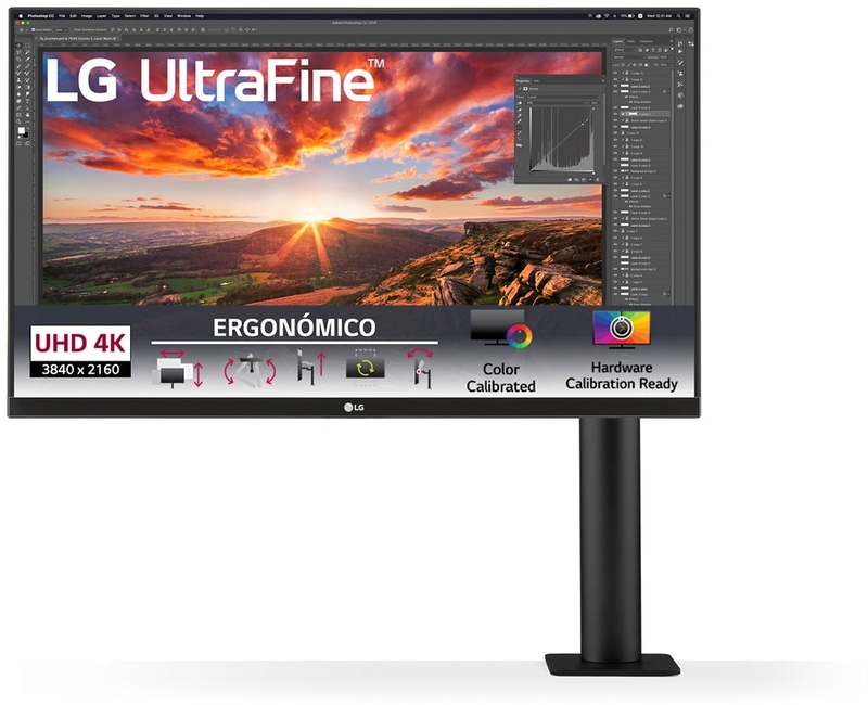 Monitor LG UltraFine ERGO 27" 27UN880-B IPS 4K UHD 60Hz 5ms USB-C (60W)