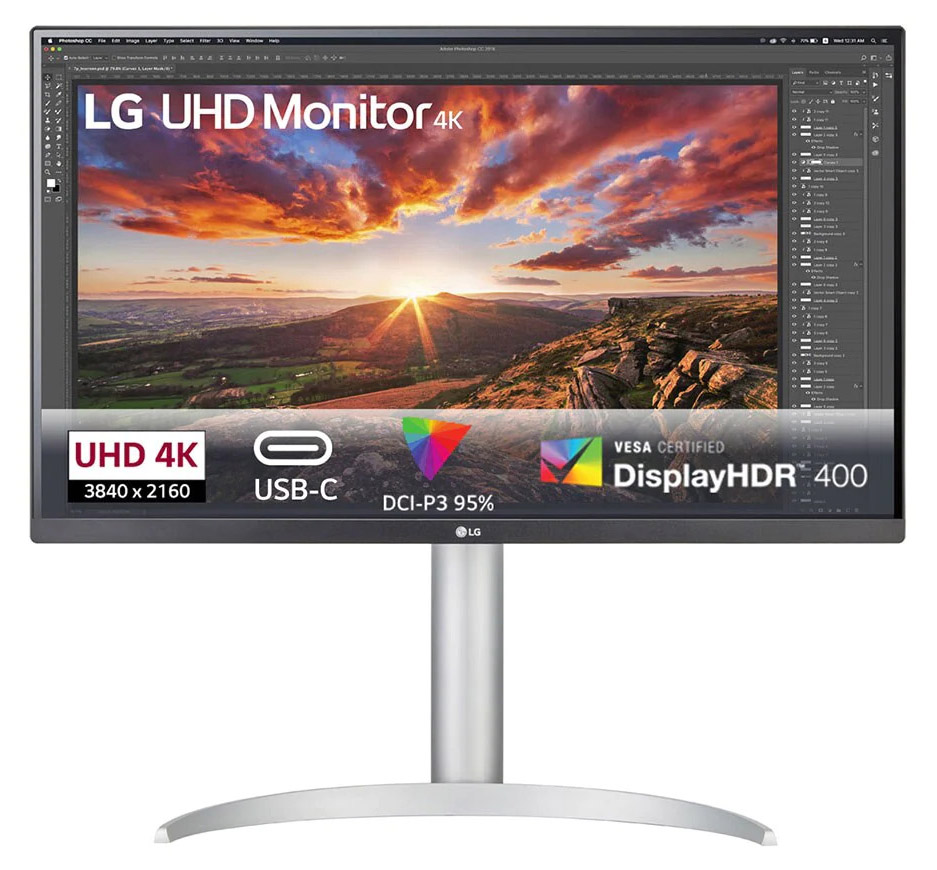Monitor LG 27" 27UP850N-W IPS 4K 60Hz 5ms HDR400 USB-C(90W)