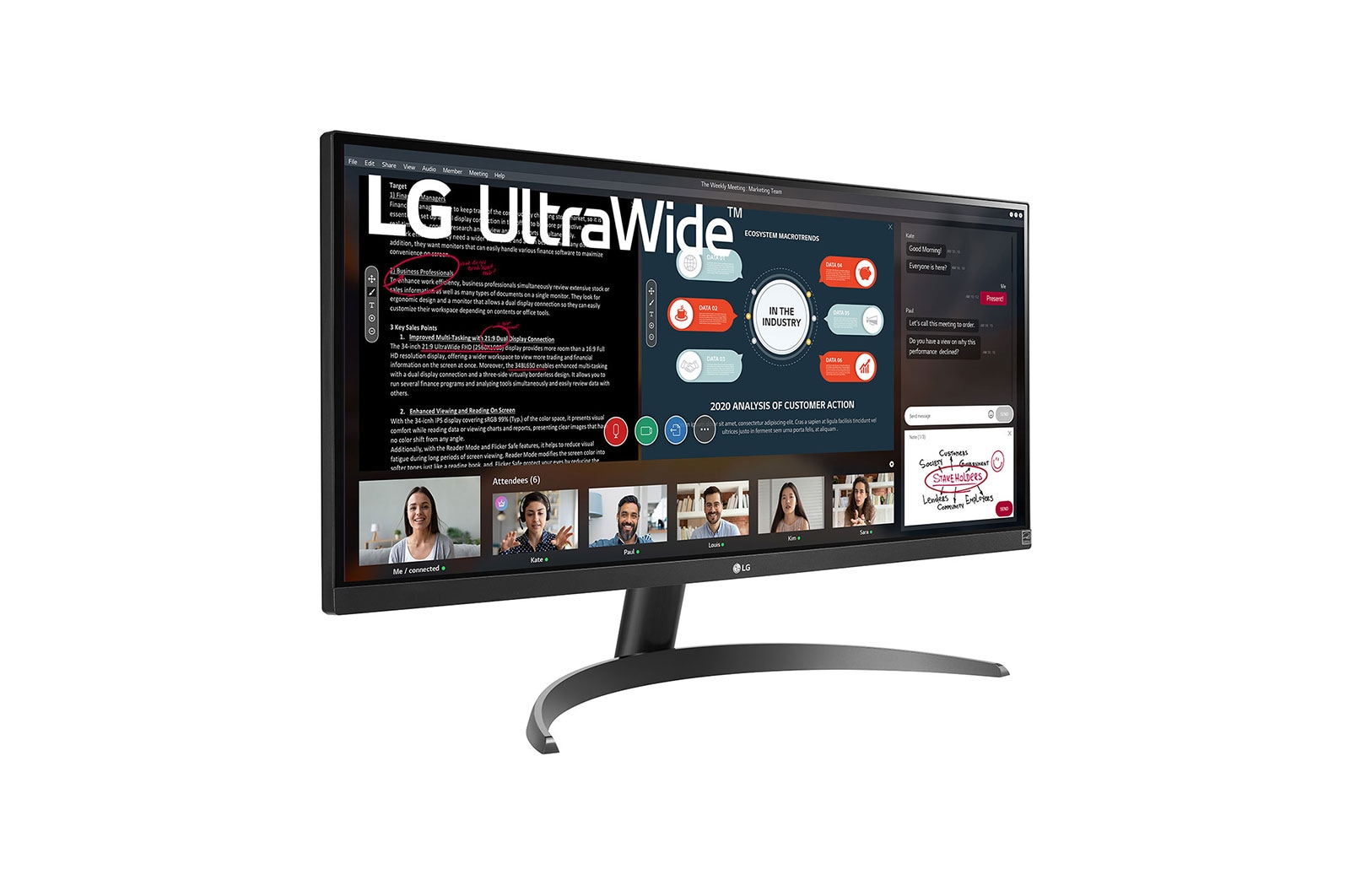 LG - Monitor LG UltraWide 29" 29WP500-B UW-FHD IPS 75Hz FreeSync HDR10