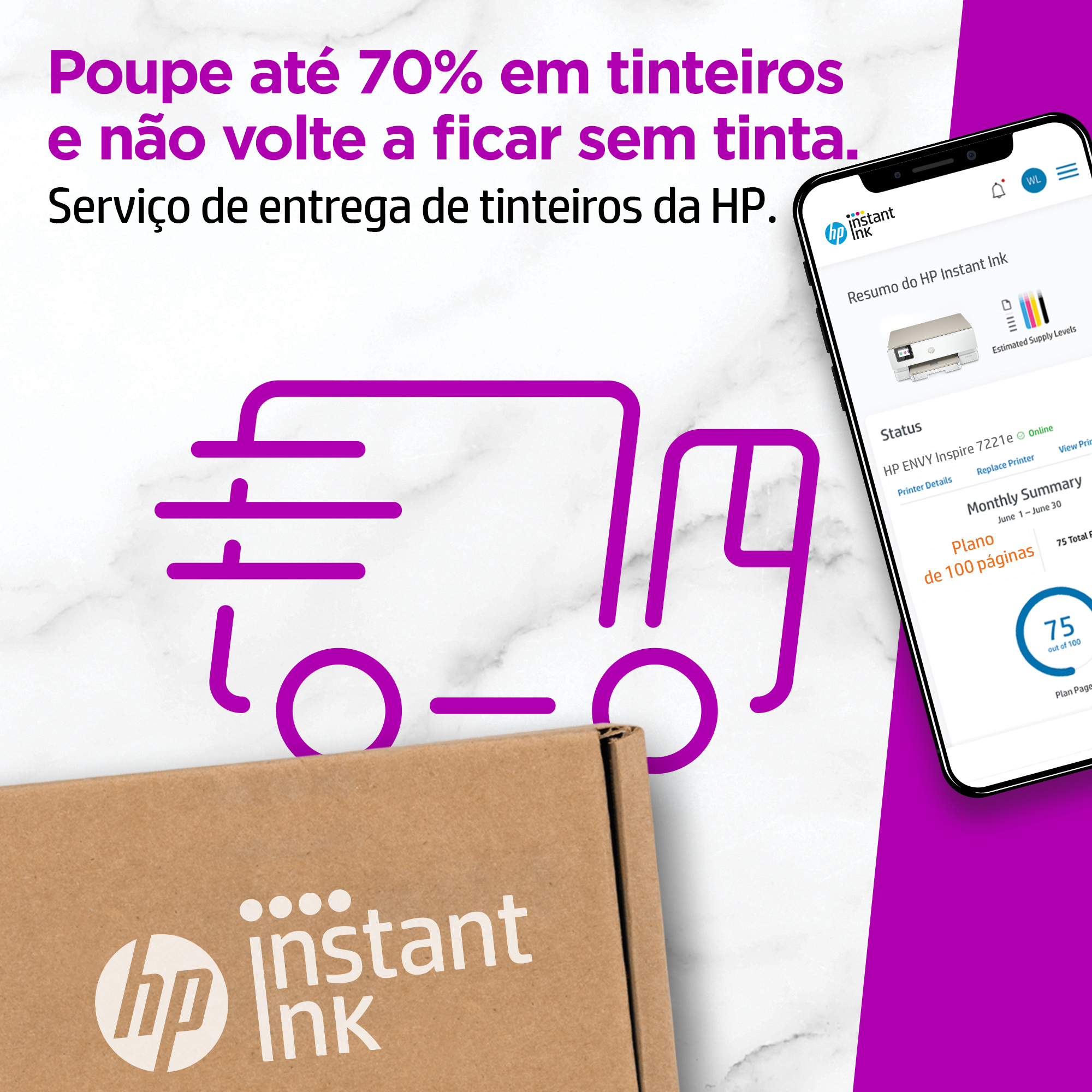 HP - Impressora Multifunções a Jato de Tinta HP Envy Inspire 7221e All-in-One WiFi