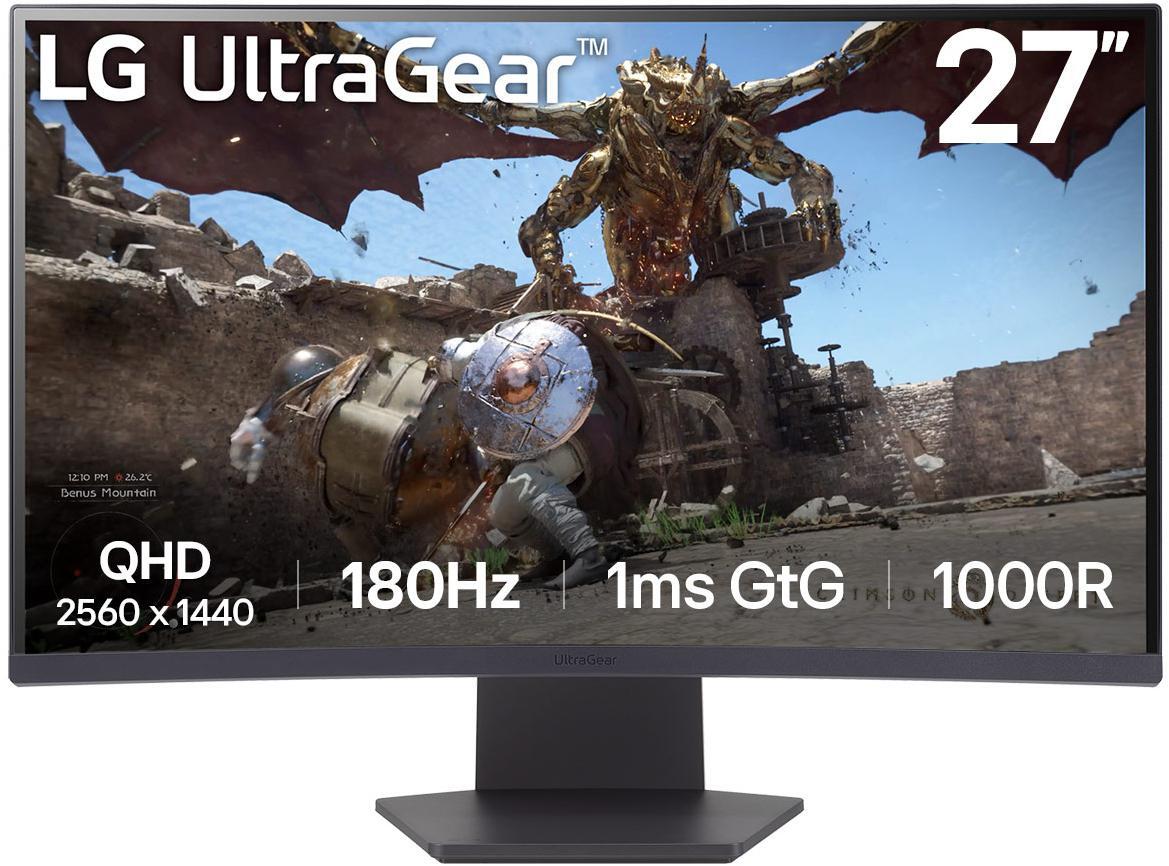 LG - Monitor Curvo Gaming LG UltraGear 32" 32GS60QC-B VA WQHD 180Hz 1ms