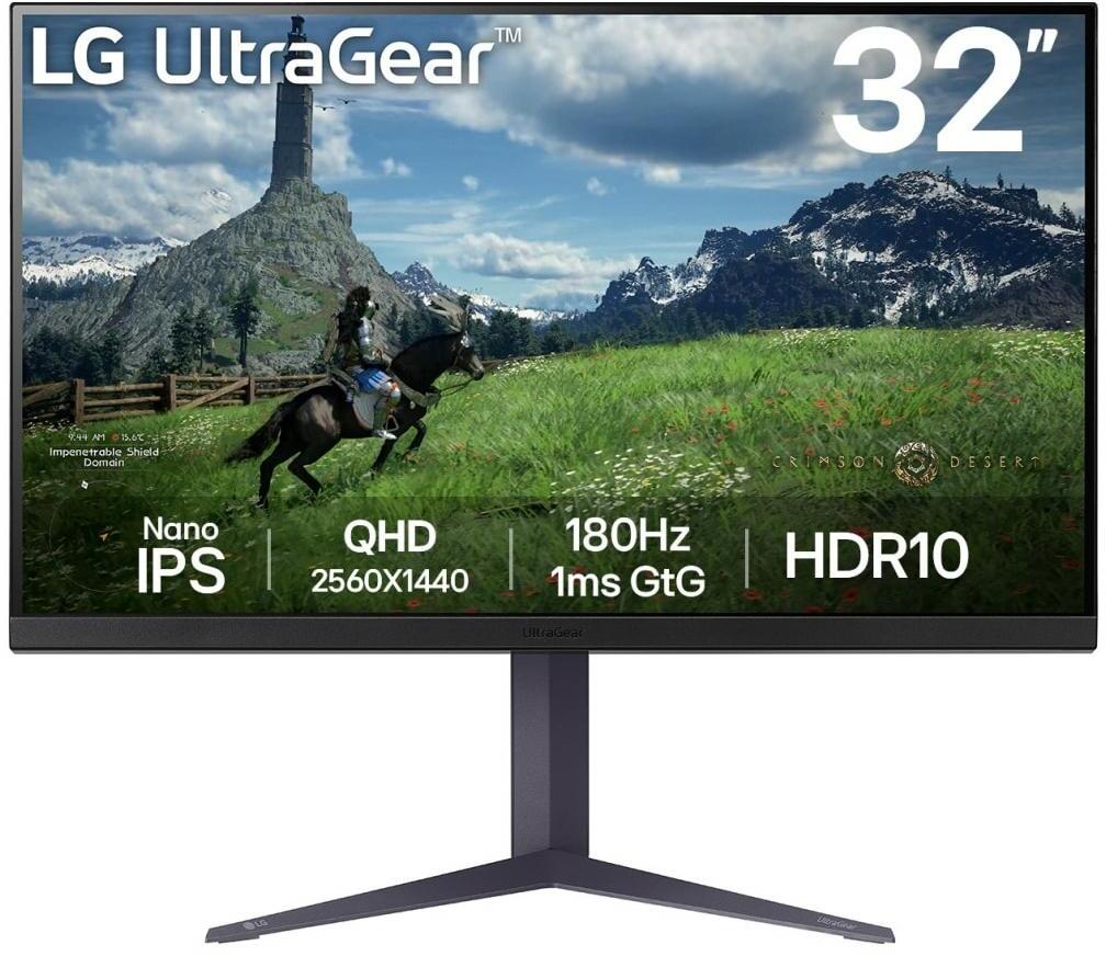 Monitor Gaming LG UltraGear 32" 32GS85Q-B Nano IPS QHD 180Hz (O/C 200Hz) 1ms Compatível G-Sync