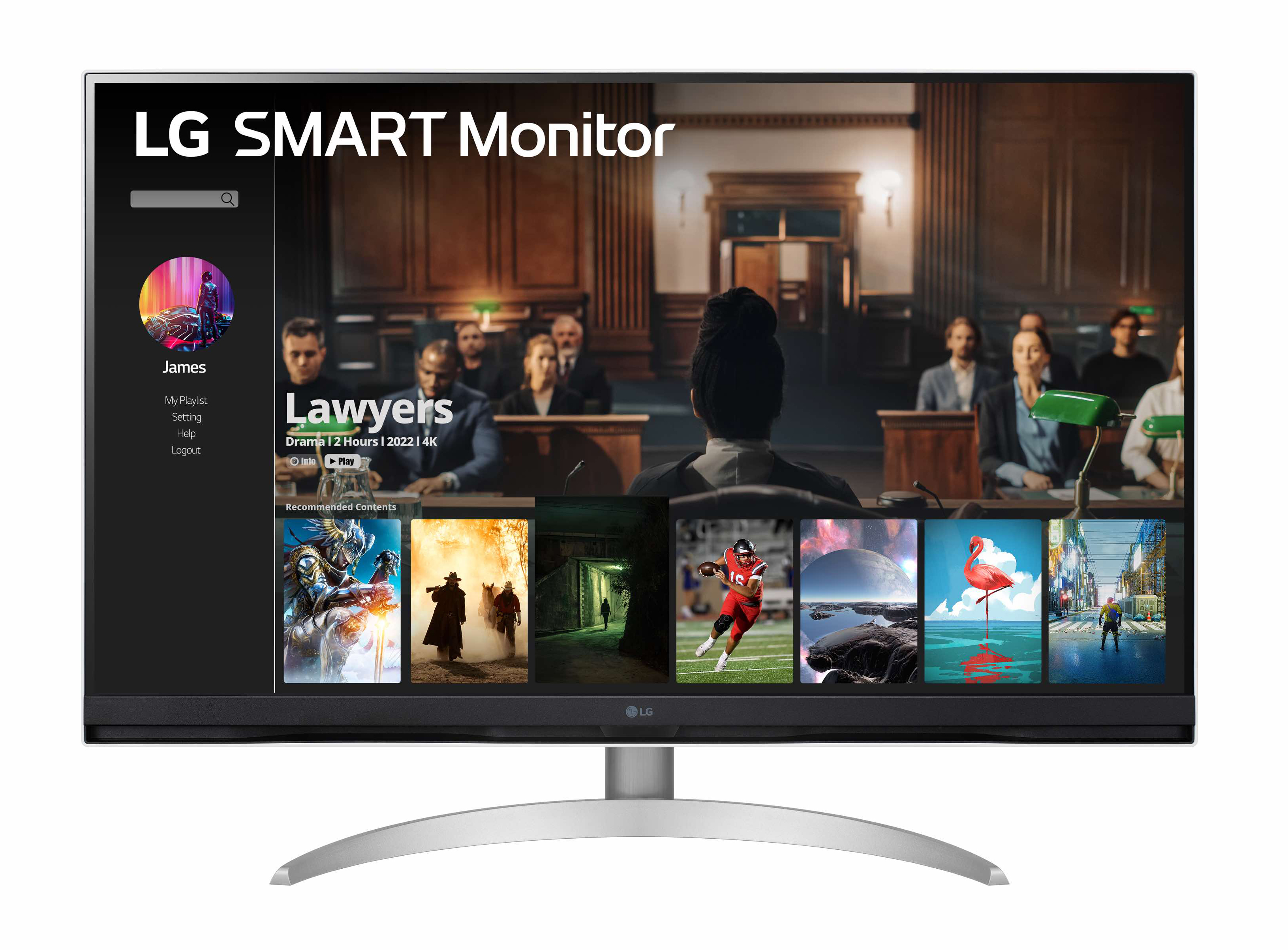 Monitor LG 32" 32SQ700S-W IPS FHD Smart Monitor