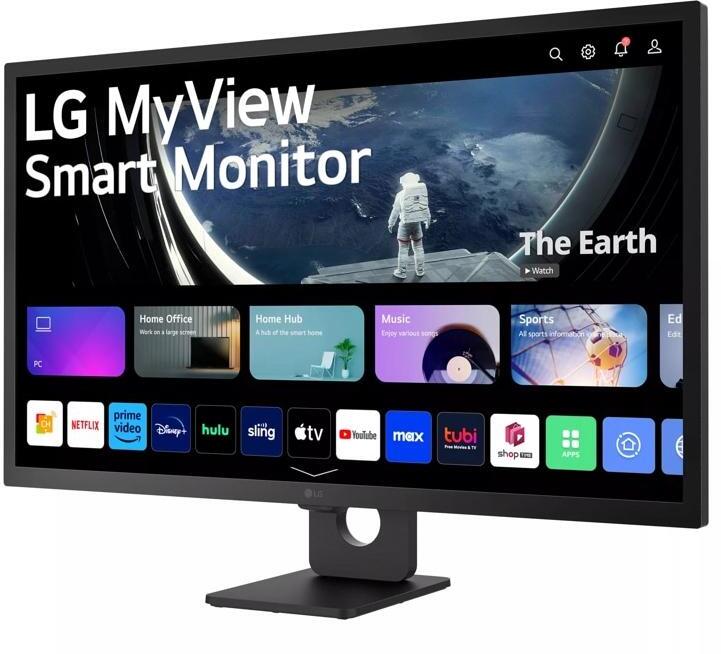 LG - Monitor Smart LG 31.5" 32SR50F-B IPS FHD 60Hz 8ms c/ webOS - Preto