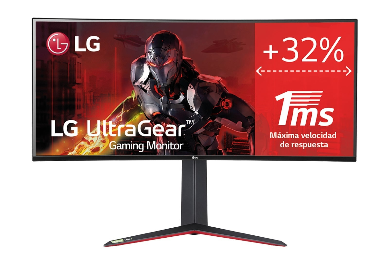 PTYTEC Computer Shop - Monitor Curvo Gaming LG UltraGear De 34 QHD, HDR10,  1ms, 160Hz, HDMI, DisplayPort, AMD FreeSync Premium