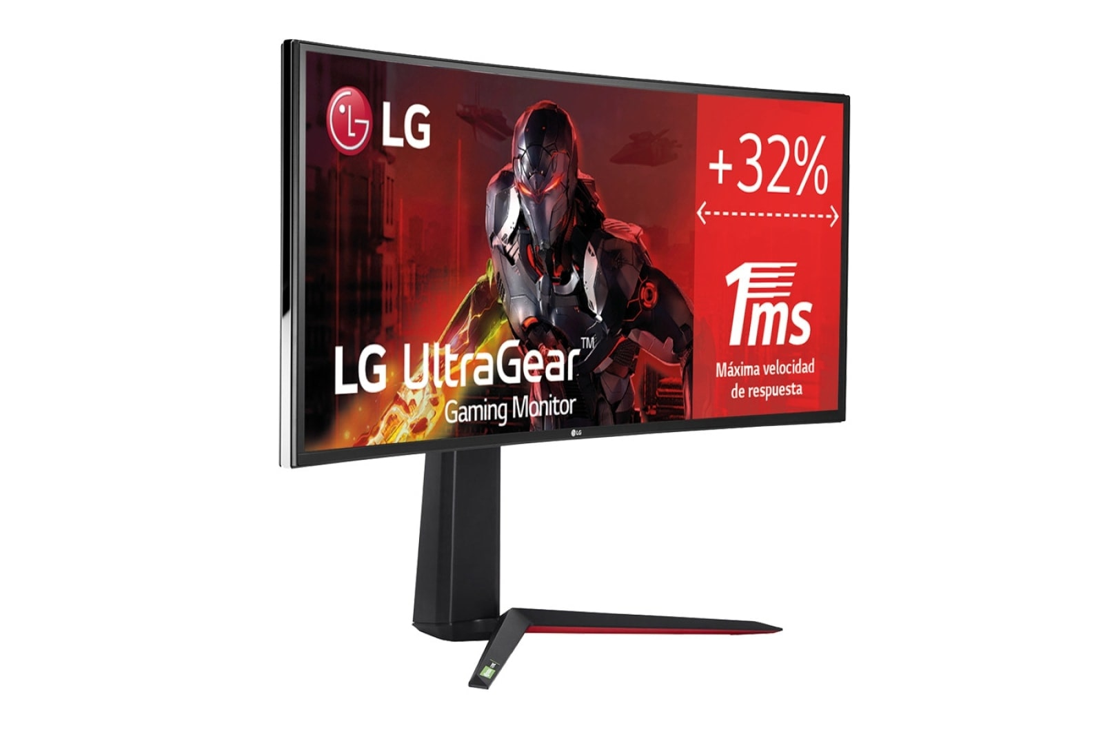 LG - Monitor Curvo Gaming LG UltraGear 34" 34GN850P-B Nano IPS UWQHD 160Hz 1ms FreeSync Premium / G-SYNC Compatible