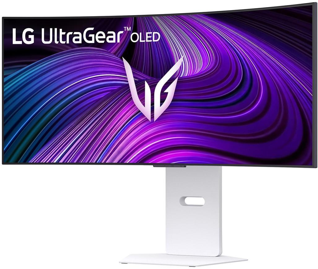 LG - Monitor Curvo Gaming LG UltrGear 34" 34GX90SA OLED WQHD 240Hz 0.03ms G-Sync Compatible Smart webOS Branco