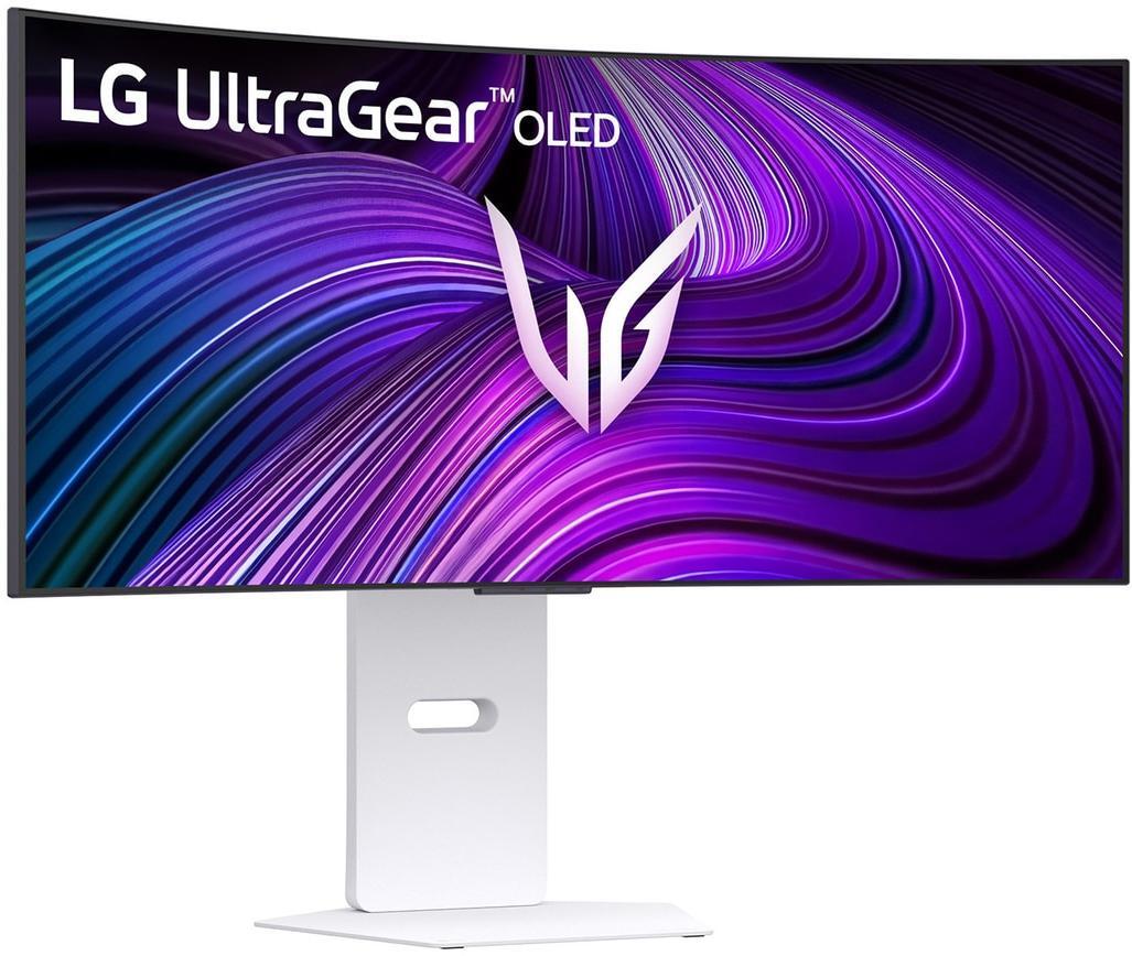 LG - Monitor Curvo Gaming LG UltrGear 34" 34GX90SA OLED WQHD 240Hz 0.03ms G-Sync Compatible Smart webOS Branco
