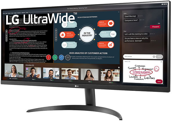LG - Monitor LG UltraWide 34" 34WP500-B IPS UXGA 75Hz 5ms