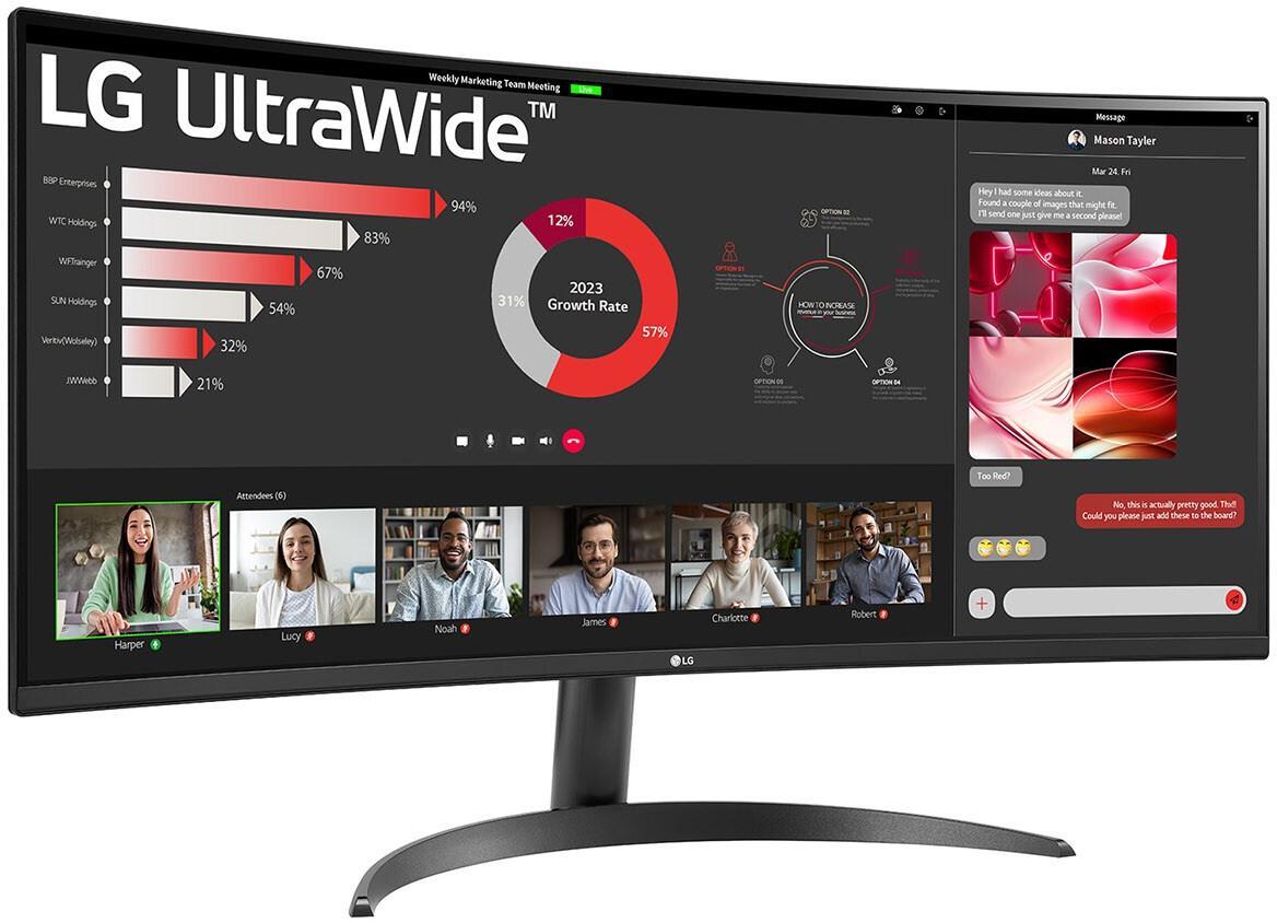 LG - ** B Grade ** Monitor Curvo LG UltraWide 34" 34WR50QK VA UWQHD 100Hz 5ms sRGB99%