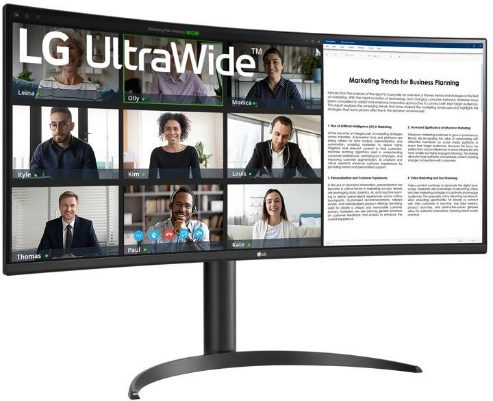 LG - Monitor Curvo LG UltraWide 34" 34WR55QK-B VA UWQHD 100Hz 5ms sRGB99%