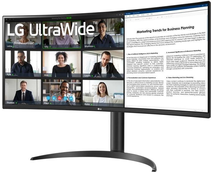 LG - Monitor Curvo LG UltraWide 34" 34WR55QK-B VA UWQHD 100Hz 5ms sRGB99%