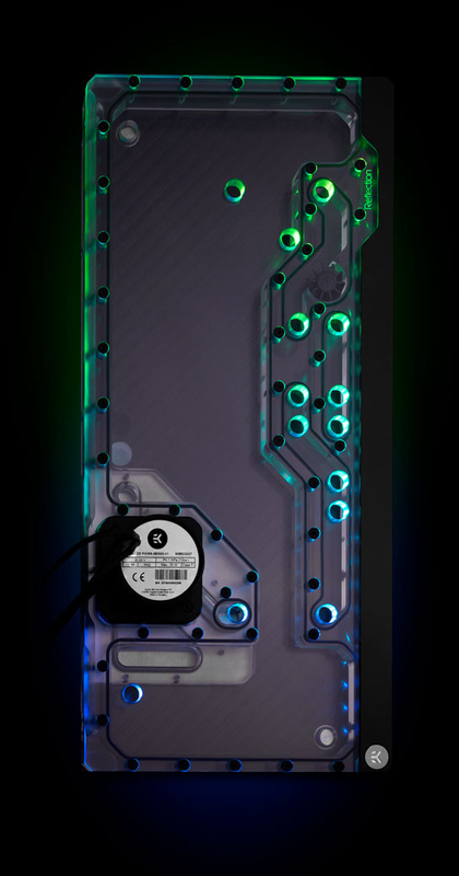 EKWB - Distro Plate + Bomba EKWB Quantum Reflection PC-011D XL D5 PWM D-RGB Acrílico