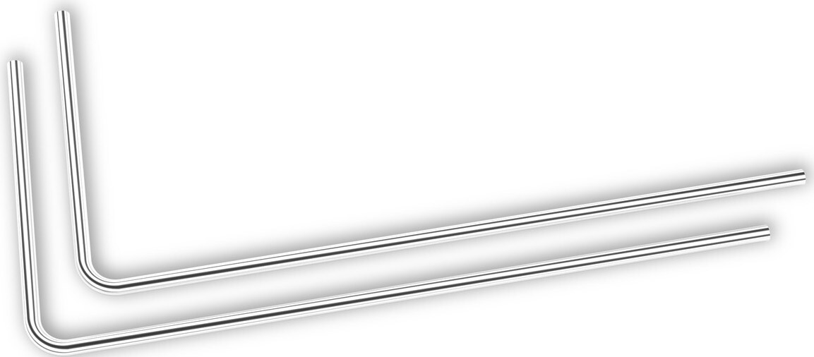 Tubo Rígido EKWB Loop Metal Pré-Dobrado 90º 12mm 80cm Níquel (Pack 2)
