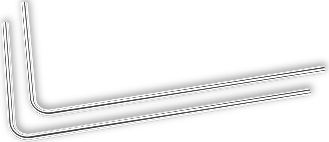 Tubo Rígido EKWB Loop Metal Pré-Dobrado 90º 14mm 80cm Níquel (Pack 2)