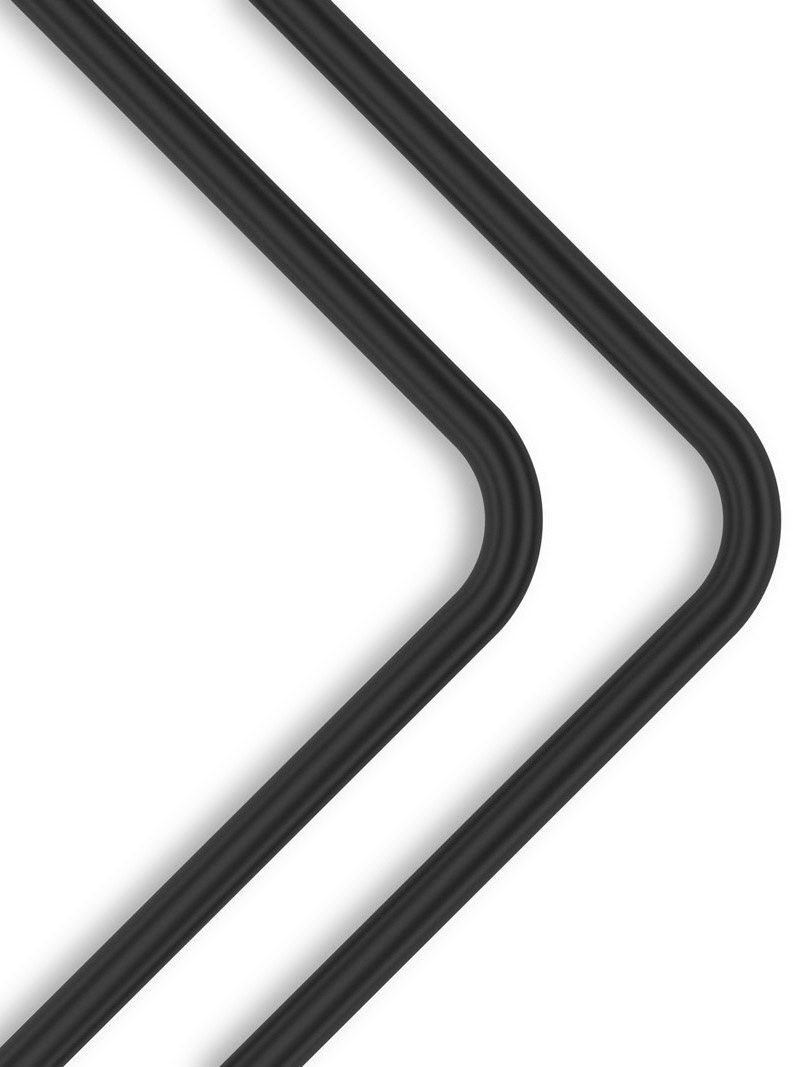 EKWB - Tubo Rígido EKWB Loop Metal Pré-Dobrado 90º 14mm 80cm Preto (Pack 2)