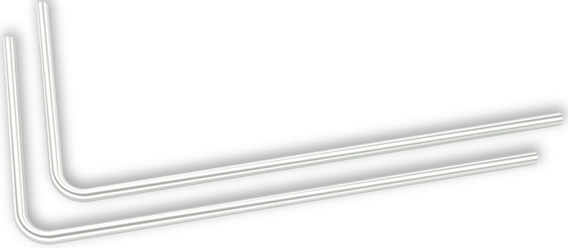 Tubo Rígido EKWB Loop Metal Pré-Dobrado 90º 14mm 80cm Titânio Acetinado (Pack 2)