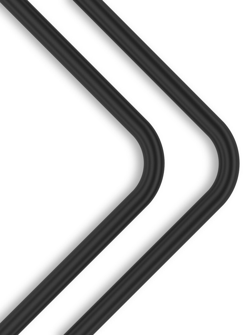 EKWB - Tubo Rígido EKWB Loop Metal Pré-Dobrado 90º 16mm 80cm Preto (Pack 2)