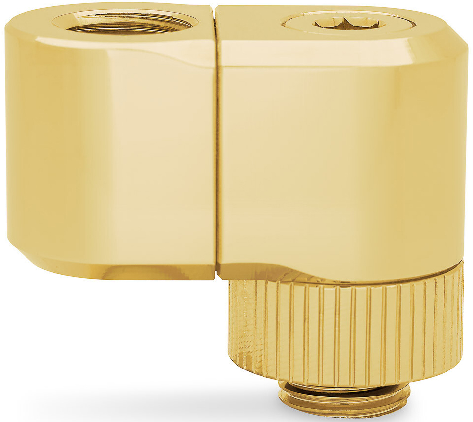 Conector Rotativo EKWB Quantum Torque Double Rotary Offset 21mm G1/4 Dourado