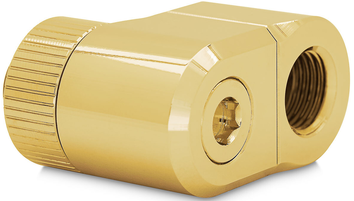 EKWB - Conector em Offset EKWB Quantum Torque G1/4 M-F 21mm Dourado