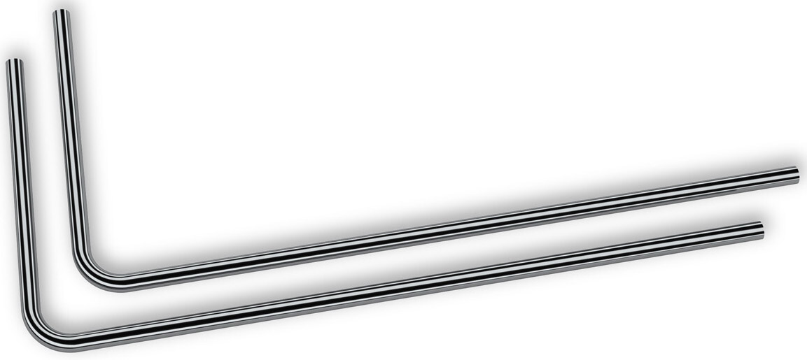Tubo Rígido EKWB Loop Metal Pré-Dobrado 90º 14mm 80cm Níquel Preto (Pack 2)