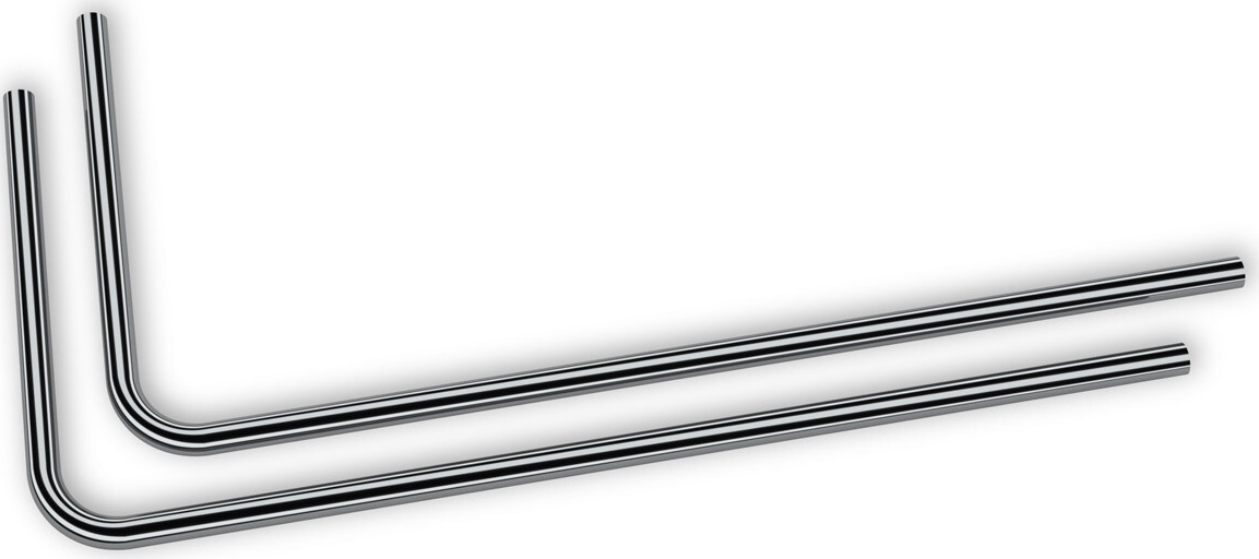 Tubo Rígido EKWB Loop Metal Pré-Dobrado 90º 16mm 80cm Níquel Preto (Pack 2)