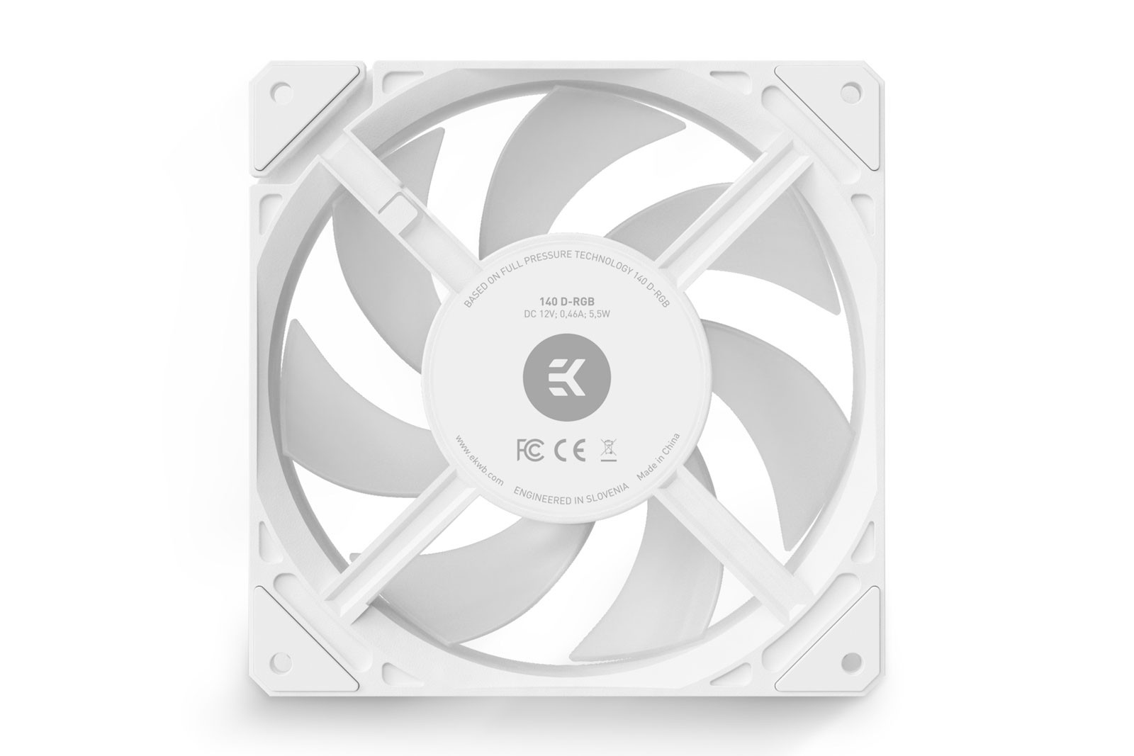EKWB - Ventoinha EKWB Loop Fan FPT 140 D-RGB (600-2200rpm) Branco