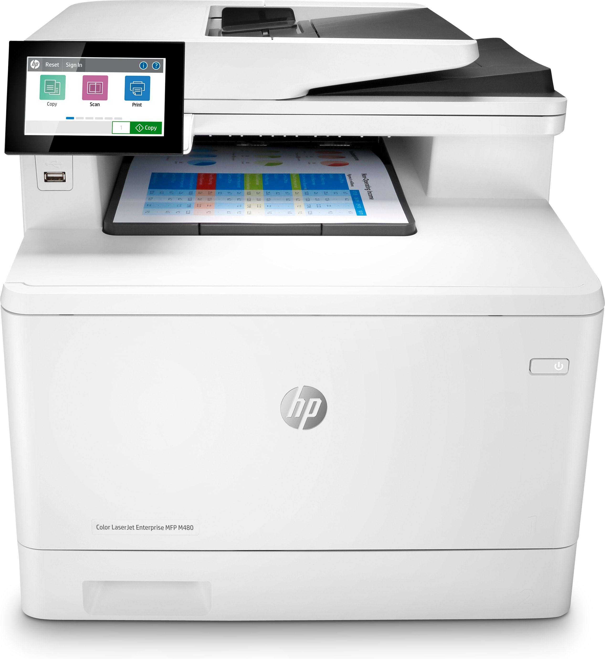 HP - Impressora Multifunções Laser HP Color LaserJet Enterprise MFP M480f