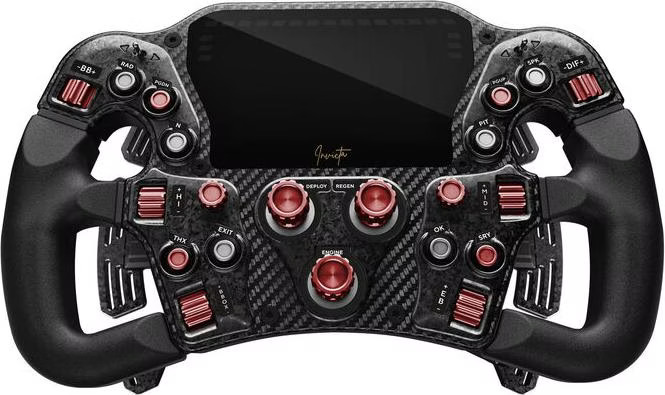 Asetek SimSports - Volante Asetek SimSports Invicta Formula 4.3" LCD, USB-C, Red on Black