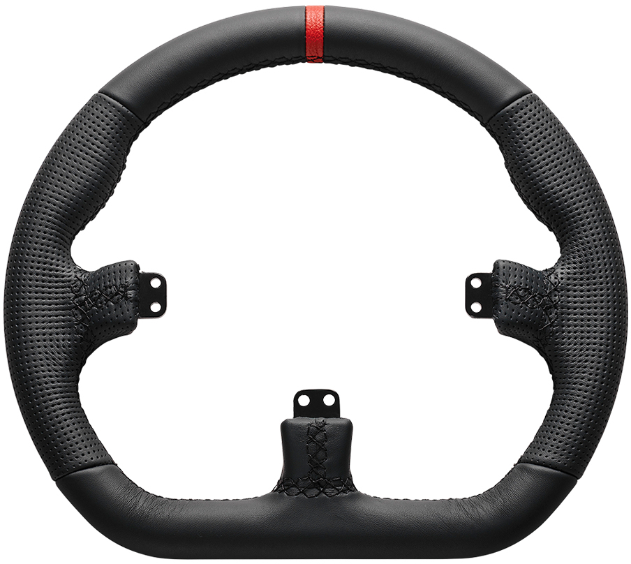 Asetek SimSports - Volante para Buttonplate Asetek SimSports GT Rim - Closed D - Couro Preto