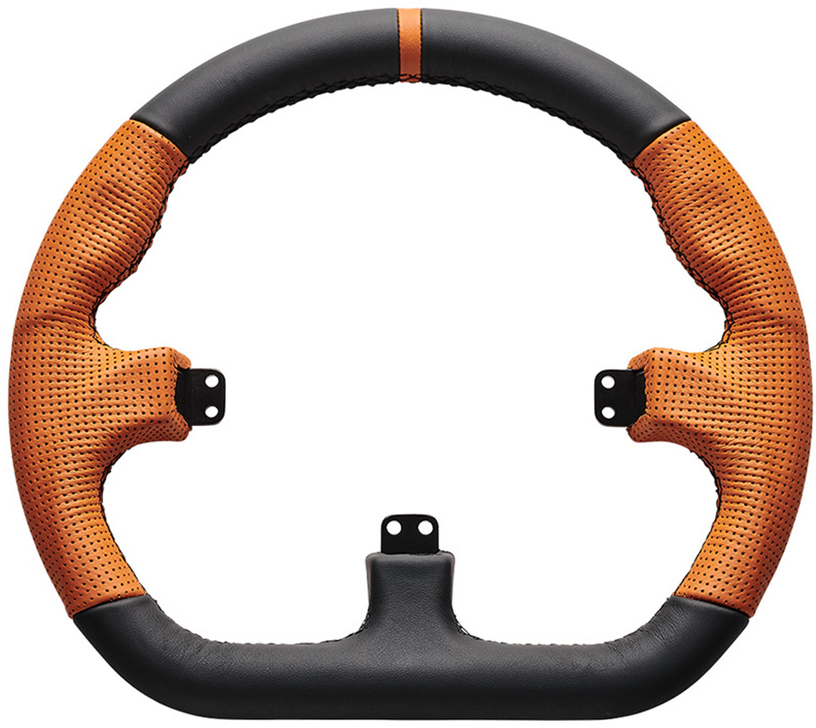 Asetek SimSports - Volante para Buttonplate Asetek SimSports GT Rim - Closed D - Couro Laranja