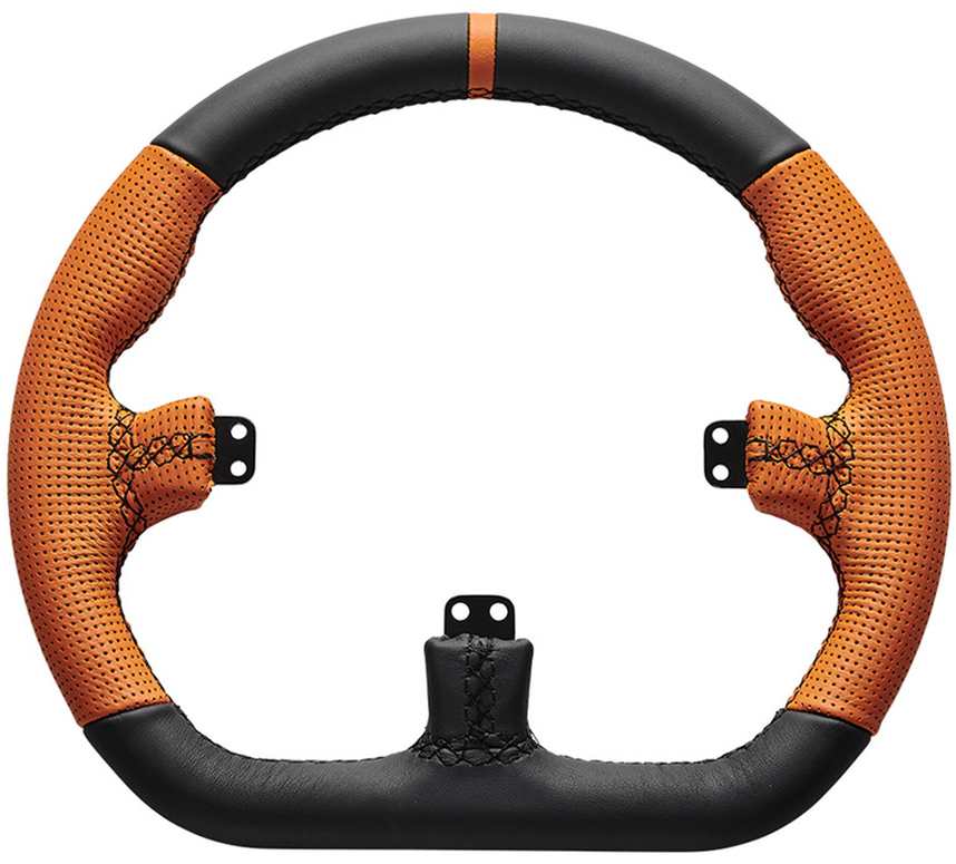 Asetek SimSports - Volante para Buttonplate Asetek SimSports GT Rim - Closed D - Couro Laranja