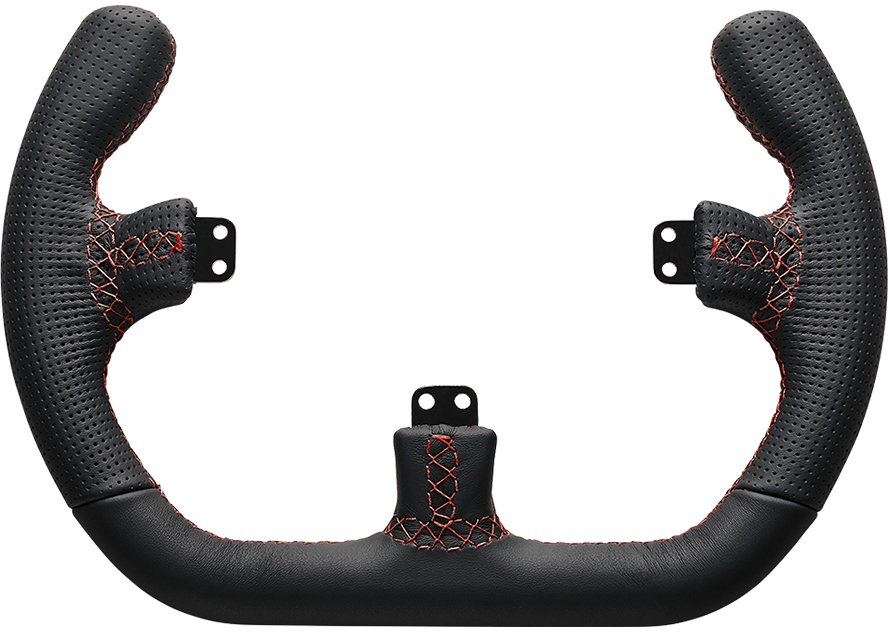 Asetek SimSports - Volante para Buttonplate Asetek SimSports GT Rim - Open D - Couro Preto