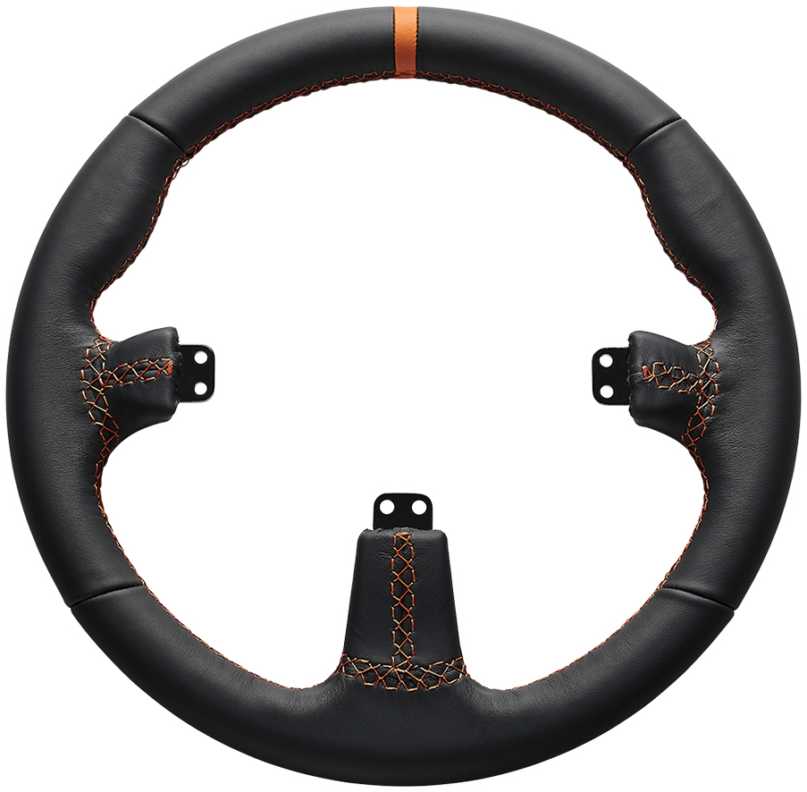 Asetek SimSports - Volante para Buttonplate Asetek SimSports GT Rim - Round - Couro Preto