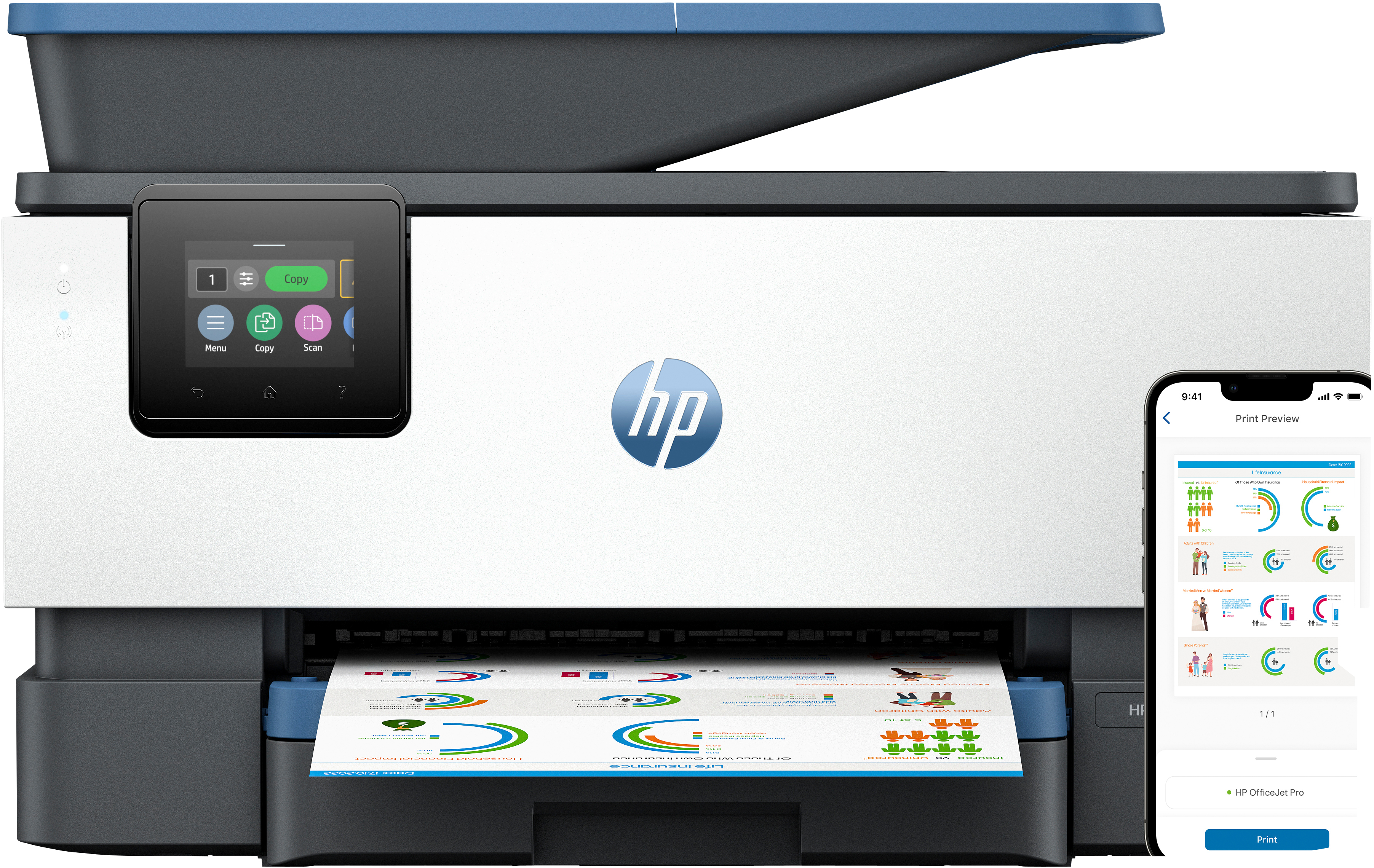 HP - Impressora Multifunções a Jato de Tinta HP OfficeJet Pro 9125e All-in-One WiFi