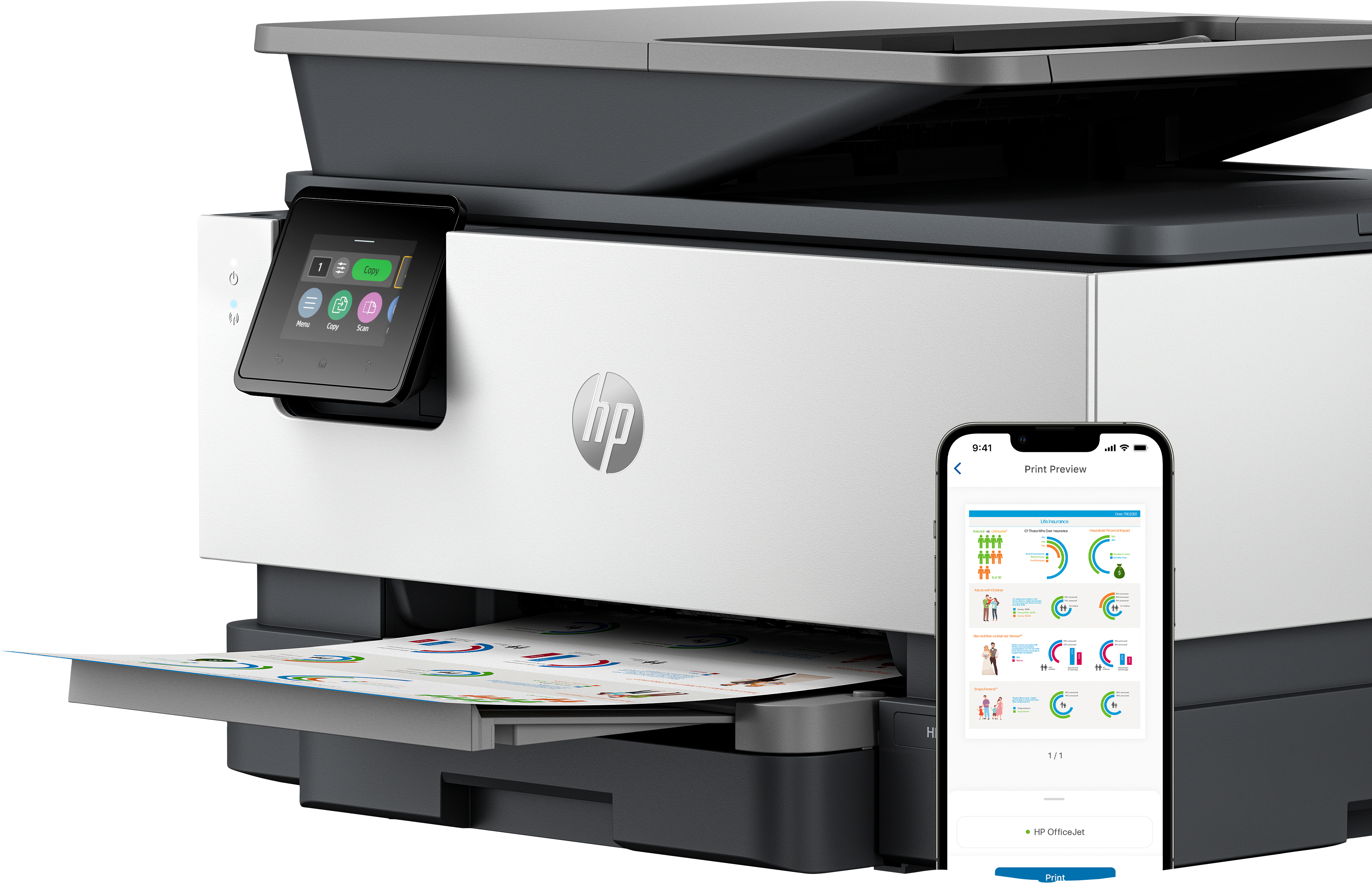 HP - Impressora Multifunções a Jato de Tinta HP OfficeJet Pro 9122e All-in-One WiFi