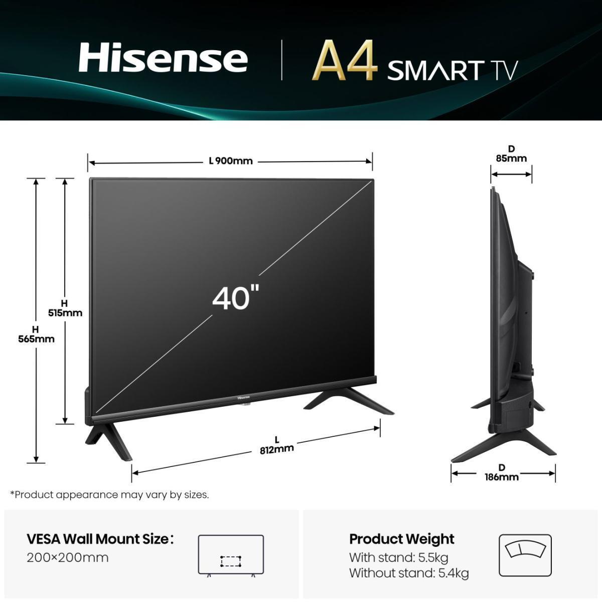  - Televisão Hisense 40A4Q 40" LED Full HD VIDAA